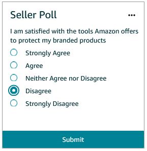 Seller Central Poll Tools Protect Branded Products