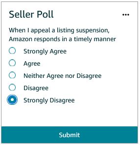 Seller Central Poll Listing Suspension Timely Manner