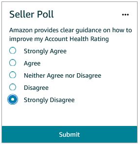 Seller Central Improve Health Rating Guidance