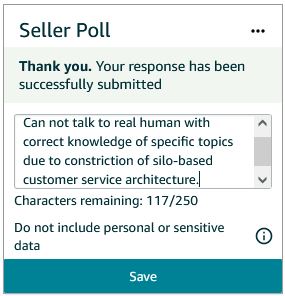 Seller Central Real Human Reason