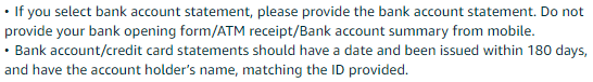 Bank info upload