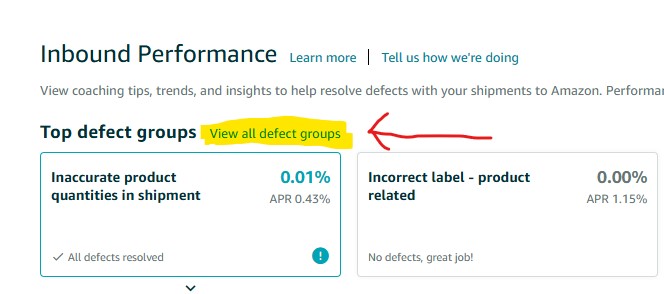 view all defect groups