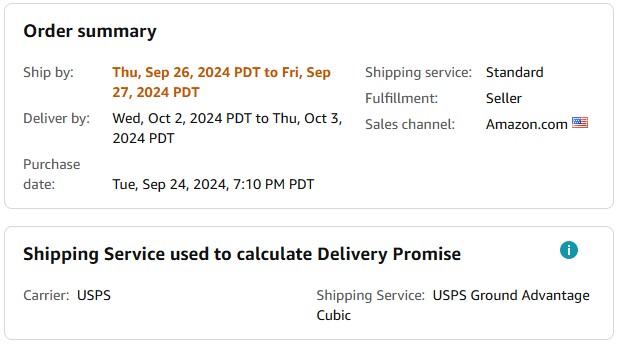 Shipping Service used to calculate Delivery Promise