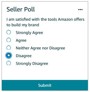 Seller Central Poll Brand Tools